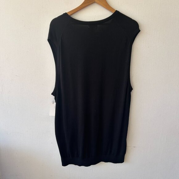 Van Heusen Sweater Vest Mens XL Classic Cut Black NWT Sleeveless - Picture 7 of 7